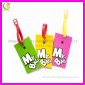 Customized logo promotional silicone/pvc luggage tag for travel
